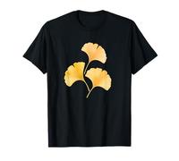 Tres Hojas de Ginkgo Acuarela ilustración Camiseta