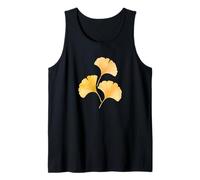Tres Hojas de Ginkgo Acuarela ilustración Camiseta sin Mangas
