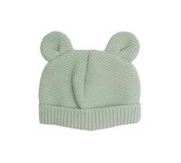 Tres Kilos Sept - Gorro de Nacimiento de Malla Suave - Orejas de Oso - cálido y Transpirable, se Mantiene Bien en su Lugar - Maternidad 0/1 Mes, Verde Oliva, 0 Meses