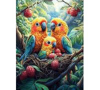 Tres Loros en un Nido Rompecabezas 1000 Piezas Cartón para Niños Mayores 14 Años Sueño Mágico de Ciencia Ficción Entretenimiento Casa Antiestrés Detalle San Valentín Detalle Único Original 1000 PCS