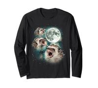 Tres Luna Erizo | 3 Hedgies Funny Weird Cursed Meme Manga Larga