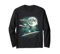 Tres Luna OVNI | 3 Meme Maldito Extraño Divertido OVNI Manga Larga