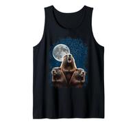 Tres marmotas y una Luna Divertido día de la marmota Camiseta sin Mangas