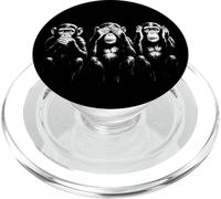 Tres Monos sabios | Arte de la Plantilla - Speak See Hear No Evil PopSockets PopGrip para MagSafe