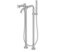 Tres Mont Blanc grifo de bañera y ducha en suelo cromo 28319401