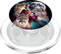 Tres Montañas León Luna | 3 Cougar Moon Funny Maldito Meme PopSockets PopGrip para MagSafe