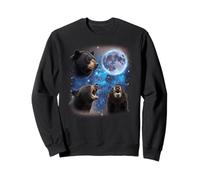Tres Osos Aullando a la Luna Meme extraño 3 Bear Moon Sudadera