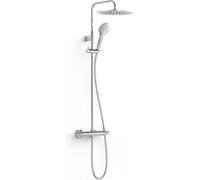 Tres Over-Wall conjunto de ducha a pared con termostato con rociador con efecto lluvia cromo 19038705