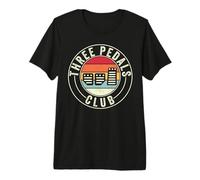 Tres Pedales Club Driver Manual Transmisión Coche 3 Pedales Camiseta Premium