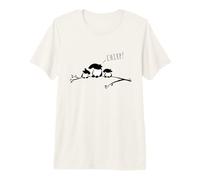 Tres pequeños pájaros Tapir en una Rama ¡Chirp! Camiseta Premium