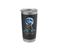 Tres ranas aullando a la luna Vaso térmico de acero inoxidable de doble pared