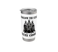 Tres Reyes Magos: Sigue la estrella, ¡mantente genial! Vaso térmico de acero inoxidable de doble pared