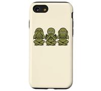 Tres sabios Cthulhus no oyen el Mal, no Ven el Mal, no Hablan Mal Carcasa para iPhone SE (2020) / 7/8
