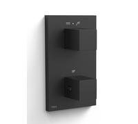 Tres Therm-Box grifo de bañera y ducha empotrado con termostato negro 00625001NM