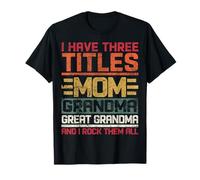 Tres Títulos Papá Abuela Gran Abuela y yo los rockeo Todos Camiseta