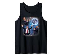 Tres triunfos Aullando a la Luna Meme extraño Trump Camiseta sin Mangas