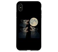 Tres zarigüeyas Aullando a la Luna Llena Medianoche Travesura, Carcasa para iPhone XS MAX