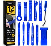 Tresalto Auto Trim Removal Tool Set - 12pcs (No Scratch Plastic Pry Tool Kit) - Auto Trim Car Tools, Easy Door Panel Removal Tool, Fastener Removal, Clip, Molding, Dashboards, Interior Trim Tools