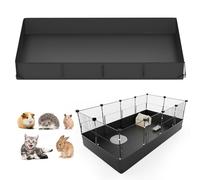 Tresbro Forro de jaula de cobayas con gancho de liberación con una sola mano y esquina inferior gruesa, 48 pulgadas de largo x 24 pulgadas de ancho, base de lona impermeable y lavable para rejillas C