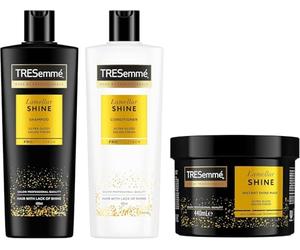TRESemmé Lamellar Shine Set Cuidado del Cabello, Con Champú, Acondicionador y Mascarilla, Cabello Sedoso y Brillante, Fibra Capilar Reforzada, Con Tecnología Lamellar, 400 ml + 400 ml + 440 ml