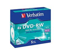 Tresice-france1 - Pack de 5 DVD-RW 4.7GB Verbatim 4X Jewel Case 43285
