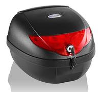 TRESKO® Baúl Universal de Moto XL | Capacidad de 24 litros | Topcase Universal, para Scooter, Motocicletas, Ciclomotores y Quads | Cerradura con Dos Llaves