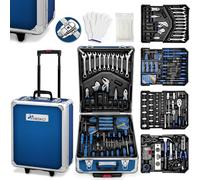 TRESKO® Maletín de Herramientas 1400 Piezas | Portaherramientas Portátil | Set/Caja con herramientas | Maleta de Cromo Vanadio y Acero (Azul)