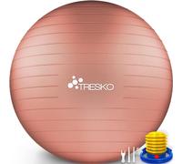 TRESKO® Pelota de Gimnasia Sin BPA - Incluye Bomba de Aire para Fitness, Yoga, Embarazo, Entrenamiento de Núcleo, Espalda, Pilates - Pezziball para Sentarse