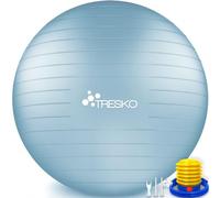 TRESKO® Pelota de Gimnasia Sin BPA - Incluye Bomba de Aire para Fitness, Yoga, Embarazo, Entrenamiento de Núcleo, Espalda, Pilates - Pezziball