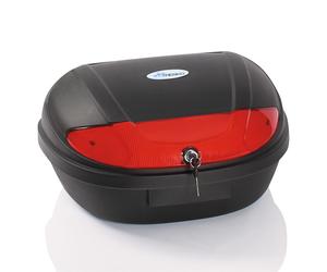 TRESKO® XXL Topcase 48 L - Estuche para Motocicleta, Capacidad para 2 Cascos, Top Case Universal, para Scooters, Motocicletas, Motos y
