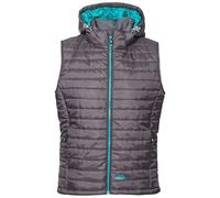 Trespass Aretha - Chaqueta Acolchada con Capucha Desmontable para Mujer, Mujer, Color Gris Oscuro, tamaño Large