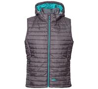 Trespass Aretha - Chaqueta Acolchada con Capucha Desmontable para Mujer, Mujer, Color Gris Oscuro, tamaño Large