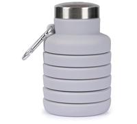 Trespass Botella de silicona plegada con Caribiner Vavo, Platino, talla única