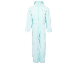 Trespass Botón Impermeable Traje De Lluvia con Capucha - Menta Pálida, 12/18