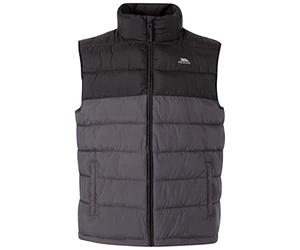 Trespass Chaleco acolchado para hombre con 2 bolsillos Oskar, Negro, L