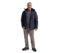 Trespass Chaqueta impermeable para hombre, informal, con capucha y costuras selladas Fyfinn, Azul marino (Navy Marl), XL