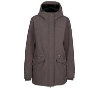 Trespass Chaqueta Softshell para mujer de longitud larga con capucha cultivada Anza, Gris oscuro (Dark Grey Marl), XL