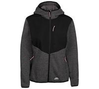 Trespass Forro polar con cremallera completa para mujer, capucha cultivada y 3 bolsillos con cremallera, Gris (Grey Marl), S