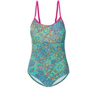 Trespass Lotty - Traje de baño con almohadillas extraíbles para mujer / mujer / adultos para piscina / playa / vacaciones / buceo / natación, Mujer, Traje de baño de una pieza, FACLSMN10004_LPNXXL, Estampado Lagoon, XXL