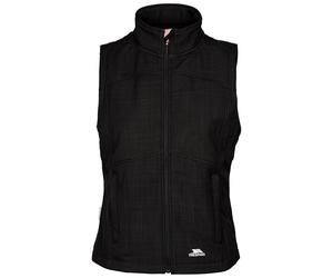 Trespass Mereb - Chaleco ligero para mujer, chaleco sin mangas con cremallera completa y bolsillos, resistente al viento, casual, para actividades deportivas, Negro Marl, 42