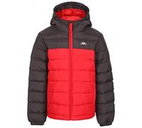 Trespass Oskar B - Chaqueta acolchada para niños, cremallera en contraste, 2 bolsillos, puños elásticos completos, capucha cultivada, acolchado acolchado, inmersión redondeada en la parte posterior