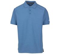 Trespass Polo informal con botones para hombre, manga corta, bordado, Brave, azul Denim, XL