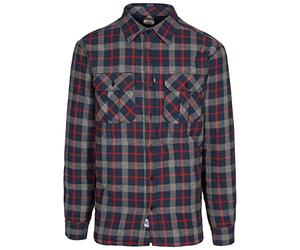 Trespass Rapeseed - Camiseta de Manga Larga para Hombre, Hombre, Camisa, MATOSBO10004_NYCXL, Azul Marino a Cuadros, Extra-Large