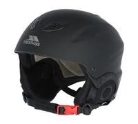TRESPASS Sky High Casco Orejeras extraíbles, Soporte para Gafas de esquí y Sistema de ventilación Ajustable, Unisex, Negro, L