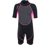Trespass Traje de baño niño Astor - Kids 3Mm Short Wetsuit Negro / Passion Rosa 11-12 Jahre