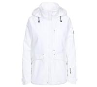 TRESPASS Voyage - Chaqueta impermeable con capucha oculta para mujer, color blanco, talla 36