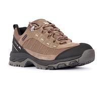 Trespass Zapatos de senderismo de corte bajo para mujer Scree B, impermeables, transpirables, suelas de agarre, con cordones, puntera de gorra, talla de mujer adulta, beige, 40 EU