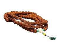Tressify 108 cuentas Mala, pulsera de cuentas Bodhi con borla decorativa, collar de cuentas naturales de semillas Bodhi para meditación y crecimiento espiritual, cuentas de 0.6 a 0.7 pulgadas