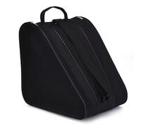 Tressify Bolsa para patines en línea y de hielo, nailon negro de poliéster con malla transpirable, funda de transporte de hombro individual o doble, 15.4 x 11 x 14.2 pulgadas