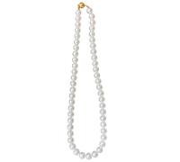 Tressify Collar de perlas blancas para mujer, colgante de perlas de 8 mm, 45 cm, cierre absorbente, joyería elegante para bodas y citas